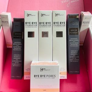 It Cosmetics Foundation, concealer, brow power, pores